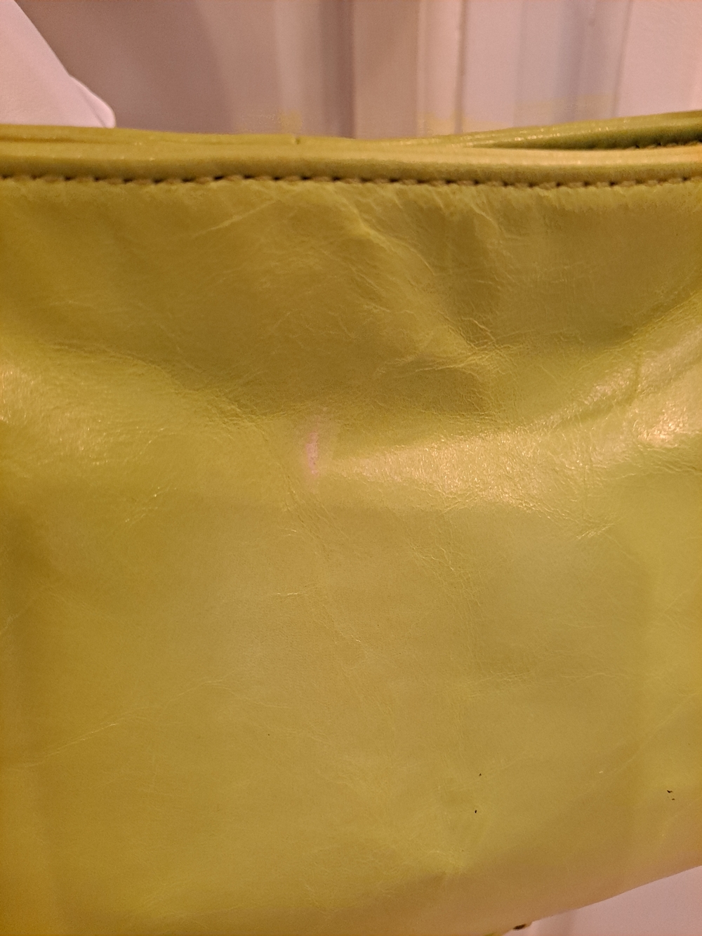 Sigrid Olsen Light Green Leather Braided Handles Stitched Vtg Y2k Vibrant Liner - Picture 8 of 16